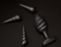 Витая черная анальная пробка Gplug Twist - FT London