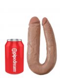 King Cock  U-Shaped Large Double Trouble Фаллоимитатор-реалистик двусторонний загорелый 44 см