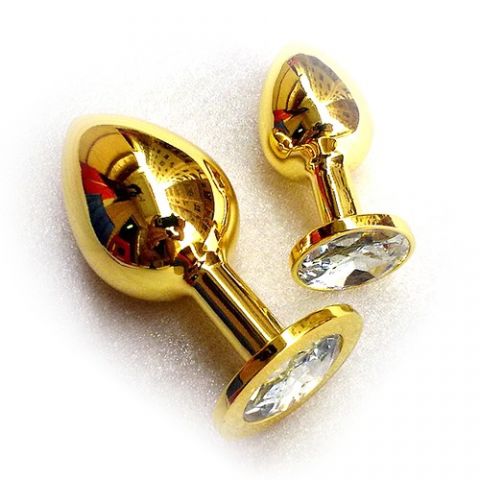 Анальное украшение GOLDEN PLUG Large прозрачный PI Анальное украшение GOLDEN PLUG Large прозрачный PI