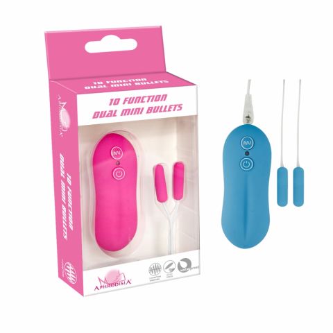Вибропули двойные голубые «10 Function dual mini bullets» Вибропули двойные голубые «10 Function dual mini bullets»