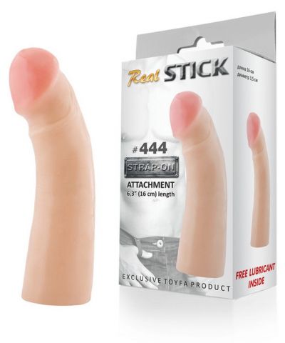 Фаллоимитатор-насадка RealStick #444, телесный, 16 см Фаллоимитатор-насадка RealStick #444, телесный, 16 см