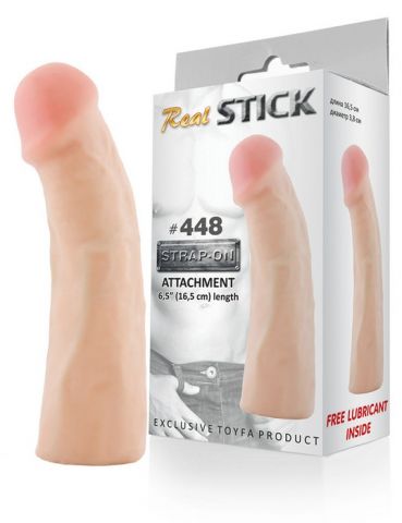 Фаллоимитатор-насадка RealStick #448, телесный, 16,5 см Фаллоимитатор-насадка RealStick #448, телесный, 16,5 см