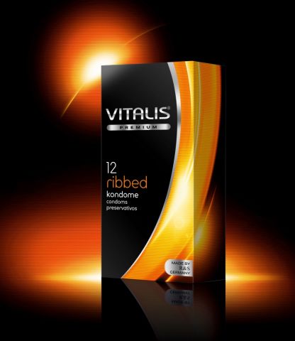 Презервативы VITALIS premium Ribbed ребристые(12 шт)