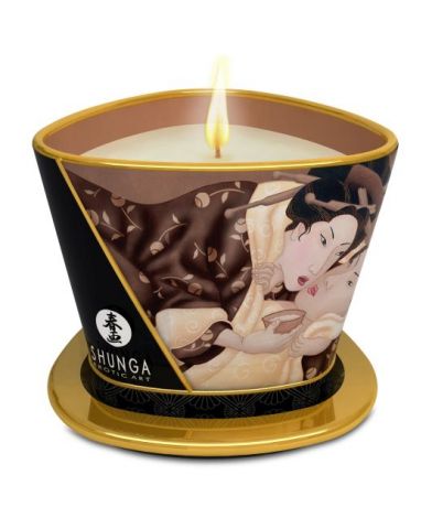 Массажное арома масло в виде свечи, SHUNGA excitation Chocolate Шоколад 170 МЛ