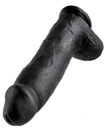 PipeDream King Cock 12 Фаллоимитатор с мошонкой на присоске черный (30.5, Ø 7.6 см)