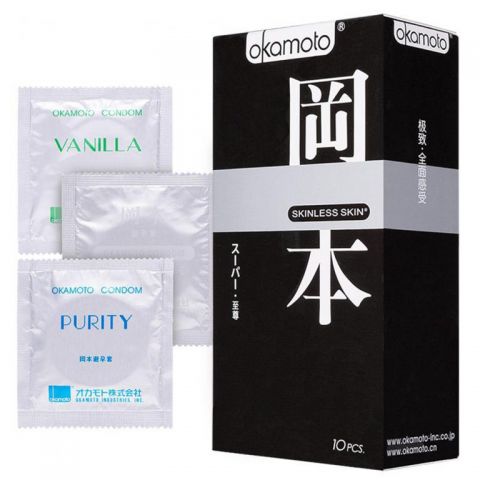 Презервативы Okamoto Skinless Skin Super / 3 вида № 10 Презервативы Okamoto Skinless Skin Super / 3 вида № 10