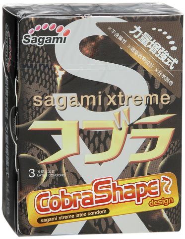 Презервативы с сужением у основания Sagami Xtreme Cobra (3 шт)
