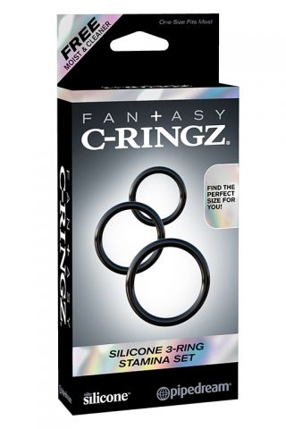 Набор из 3-х эрекционных колец Silicone 3-Ring Stamina Set