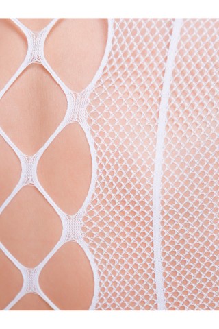 Боди Passion Erotic Line BS 076 White, Белый, One size Pas_BS 076 White One size - Passion - Эротические чулки на тело - Купить
