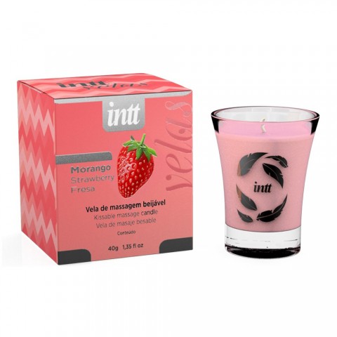 INTT Kissable Candle Клубника Массажное аромамасло, 40 г