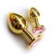 Анальное украшение GOLDEN PLUG Large розовый PI