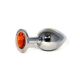 Анальное украшение BUTT PLUG 252 Large оранжевый