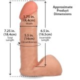 Фаллоимитатор реалистичный Realistic Cock Ultra Skin 6” Vanilla (18.4, Ø 4.3 см)