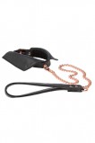 Ошейник-воротничок Entice Chelsea Collar with Leash с поводком-цепью черный