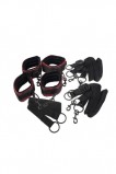 Комплект бондажа Scandal Bed Restraint атласный черно-красный