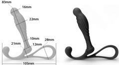 Массажер простаты ZINI JANUS ANTI-SHOCK малый черный