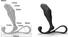 Массажер простаты ZINI JANUS ANTI-SHOCK большой черный