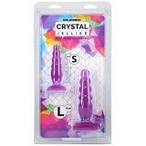Набор Crystal из двух анальных стимуляторов, сиреневые