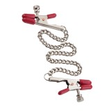 Цепочка для груди Phil Varone Rock Hard Nipple Clamps Red