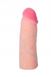 Фаллоимитатор-насадка RealStick SoftSkin, телесный, 15,5 см