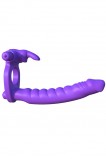 Эрекционное кольцо Silicone Double Penetrator Rabbit для двойного проникновения с вибрацией