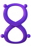 Эрекционное кольцо Infinity Ring на пенис и мошонку фиолетовое