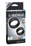 Набор из 2-х эрекционных колец Max-Width Silicone Rings черный