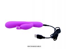 Вибромассажер HOBART Pretty Love с 3-мя ф-циями переминания, G-spot с извивающейся стимуляцией, 7 ф-ций вибрации (19, Ø 3.4 см)
