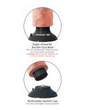 PipeDream King Cock 8 Вибромассажер 3в1 на съемной присоске Vibrating Cock мулат (20.3, Ø 5 см)
