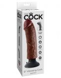 PipeDream King Cock 8 Вибромассажер 3в1 на съемной присоске Vibrating Cock мулат (20.3, Ø 5 см)
