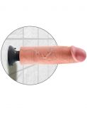 PipeDream King Cock 10 Вибромассажер 3в1 на съемной присоске Vibrating Cock телесный (25.5, Ø 6.3 см)