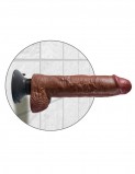 PipeDream King Cock 10 Вибромассажер 3в1 на съемной присоске Vibrating Cock мулат (25, Ø5.7 см)