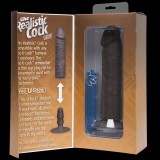 Фаллоимитатор реалистик на присоске 8”(20,5см) черный съемный Realistic Cock Vac-U-Lock