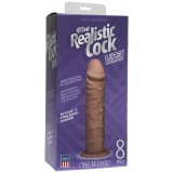 Фаллоимитатор реалистик на присоске 8”(20,5см) коричневый съемный Realistic Cock Vac-U-Lock