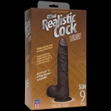 Фаллоимитатор с мошонкой на присоске 9”(22,8см) черный съемный Realistic Cock Vac-U-Lock