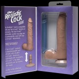 Фаллоимитатор с мошонкой на присоске 9”(22,8см) коричневый съемный Realistic Cock Vac-U-Lock