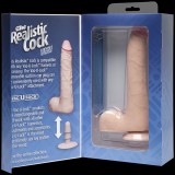 Фаллоимитатор с мошонкой на присоске 9”(22,8см) телесный съемный Realistic Cock Vac-U-Lock