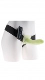 Фаллопротез-страпон универсальный флуоресцентный с вибрацией Hollow Strap-On