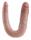 King Cock  U-Shaped Large Double Trouble Фаллоимитатор-реалистик двусторонний телесный 44 см