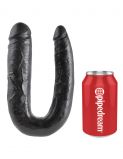 King Cock  U-Shaped Large Double Trouble Фаллоимитатор-реалистик двусторонний чёрный 44 см