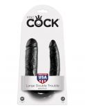 King Cock  U-Shaped Large Double Trouble Фаллоимитатор-реалистик двусторонний чёрный 44 см