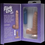 Фаллоимитатор с мошонкой на присоске 7”(17,7см) коричневый съемный Realistic Cock Vac-U-Lock