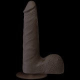 Фаллоимитатор с мошонкой на присоске 7”(17,7см) чёрный съемный Realistic Cock Vac-U-Lock