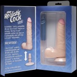 Фаллоимитатор с мошонкой на присоске 7”(17,7см) телесный съемный Realistic Cock Vac-U-Lock