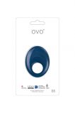 Эрекционное кольцо с вибрацией OVO B5 синее