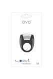 Эрекционное кольцо с вибрацией OVO B8 чёрное