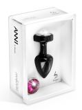 Anni Magnet T1 Black Черный анальный плаг с 2-мя заменяемыми кристаллами