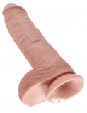 PipeDream King Cock 10 Фаллоимитатор с мошонкой на присоске телесный 25,4х5,1 см