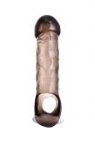 НАСАДКА TOYFA XLOVER, ДЛЯ УВЕЛИЧЕНИЯ РАЗМЕРА С ВИБРАЦИЕЙ,TPE, ЧЕРНАЯ ПРОЗРАЧНАЯ, 15,5 СМ