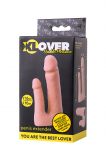 НАСАДКА TOYFA XLOVER DOUBLE PLEASURE РЕАЛИСТИЧНАЯ ДЛЯ ДВОЙНОГО ПРОНИКНОВЕНИЯ , TPR, ТЕЛЕСНЫЙ, 19 СМ